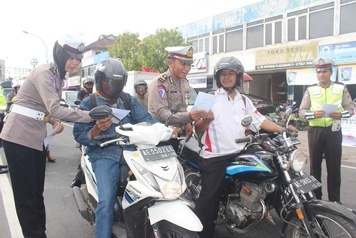 Jelang MRSF, Anggota Satlantas Polres Ngawi Turun ke Jalan