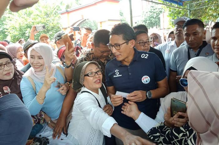 Safari Politik ke Pasuruan, Sandiaga Uno Disambut Puluhan Ribu Emak