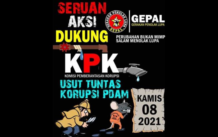 Dukung KPK Bongkar Dugaan Korupsi PDAM Gresik, Gepal Akan Turun Aksi