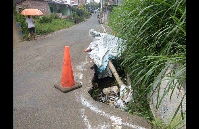 Geregetan ​Jalan Rusak Dibiarkan, Warga Junrejo Kota Batu Inisiatif Tanami Pohon Pisang