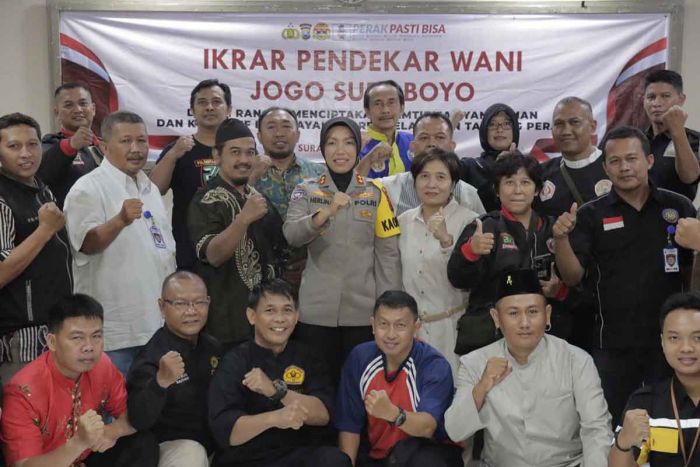 Kapolres Pelabuhan Tanjung Perak Gelar Ikrar Pendekar Wani Jogo Suroboyo