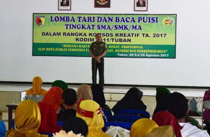 Gelar Lomba Tarian Daerah, Kodim Tuban Ajak Generasi Muda Lestarikan Budaya Daerah