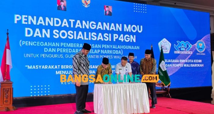 Cegah Peredaran Narkoba, BNN Kota Kediri dan Ponpes Wali Barokah Tandatangani MoU