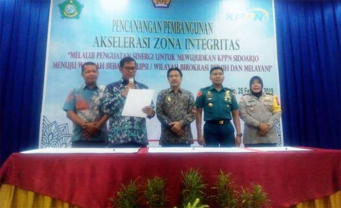 Kantor Pelayanan Perbendaharaan Negara Sidoarjo Canangkan Zona Integritas WBK/WBBM