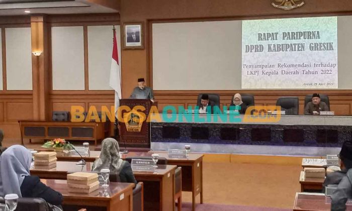 LKPJ Akhir Tahun Anggaran 2022, DPRD Gresik Beri 4 Rekomendasi ke Bupati