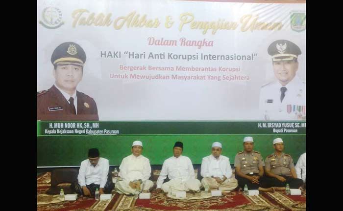 Gelar Tabliqh Akbar, Kajari Pasuruan Ajak Camat dan Kades se-Kabupaten Tolak Korupsi