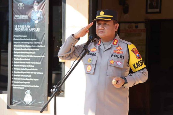 Pimpin Apel di Polsek Geneng, Ini Pesan Kapolres Ngawi