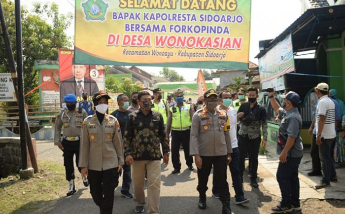 ​Kunjungi Kampung Tangguh Wonokasian, Kapolresta Sidoarjo Beri Semangat Warga