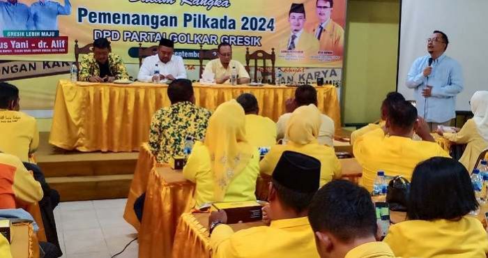  Di Depan Pengurus Golkar, ini Janji Yani-Alif Jika Menang Pilkada Gresik 2024