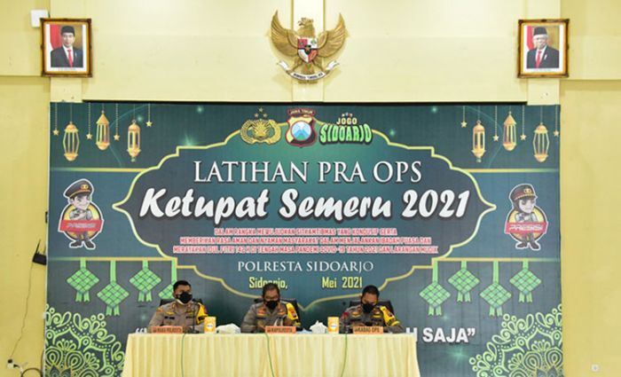 Amankan Idulfitri 1442 H, Kapolresta Sidoarjo Pimpin Latpraops Ketupat Semeru 2021