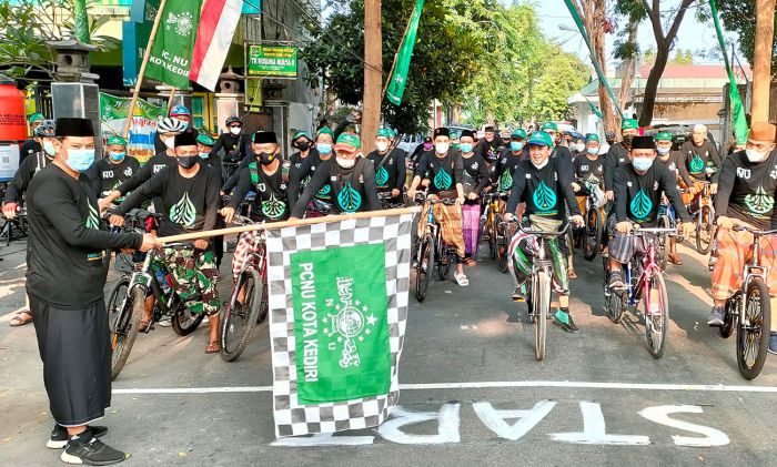 Peringati Hari Santri Nasional 2021, PCNU Kota Kediri Gelar Gowes Religi