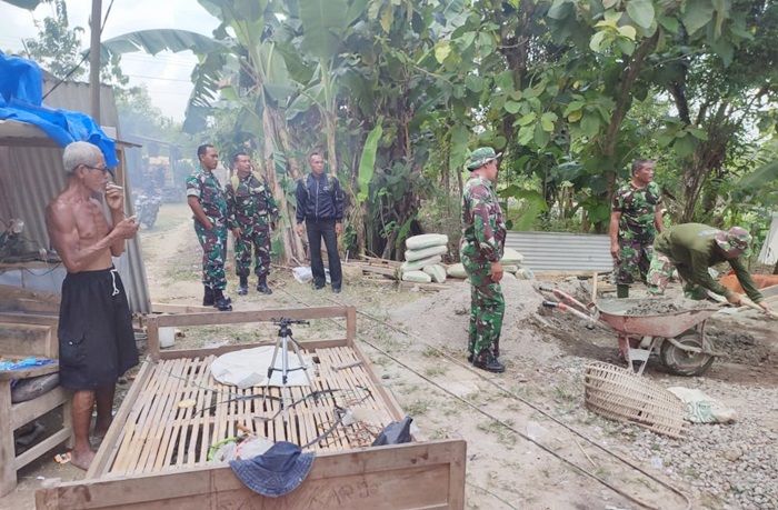 Jelang Berakhir, Dandim Ngawi Cek Hasil Karya Bakti Anggota Satgas TMMD ke-114 di Desa Gunungsari