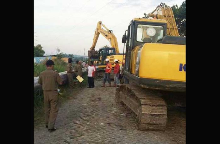 Proyek Pemasangan Pipa Pertamina Gas di Banjarsari - Prambangan Gresik Akhirnya Berhenti Total