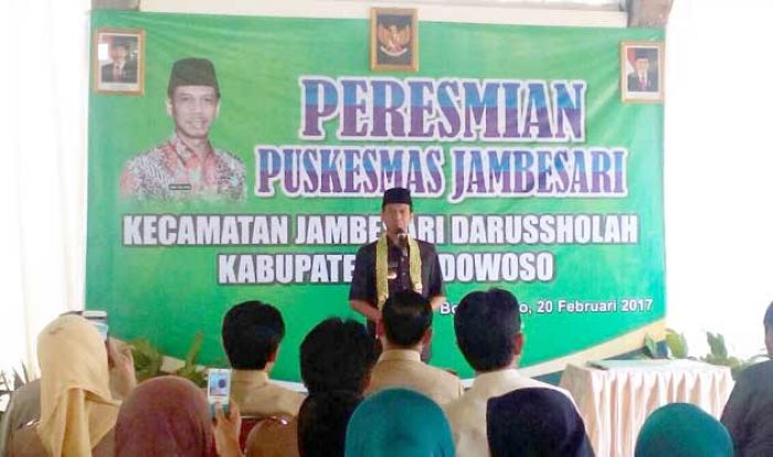 Tingkatkan Pelayanan Kesehatan, Bupati Amin Resmikan Puskesmas Jambesari