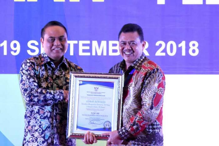 Gemar Bertasbi, UPT Puskesmas Bangsal Raih Top 99 Inovasi Pelayanan Publik 2018