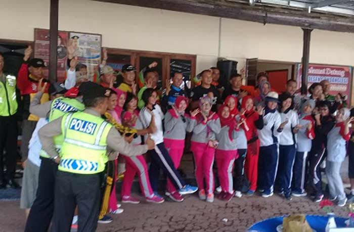 Jaga Solidaritas, Polsek Gondanglegi Gelar Gowes Bersama Polres Malang