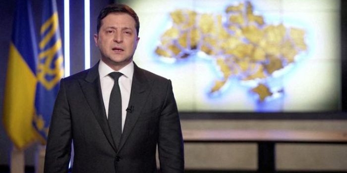 Presiden Ukraina Volodymyr Zelensky. (via REUTERS/UKRAINIAN PRESIDENTIAL/CNNIndonesia